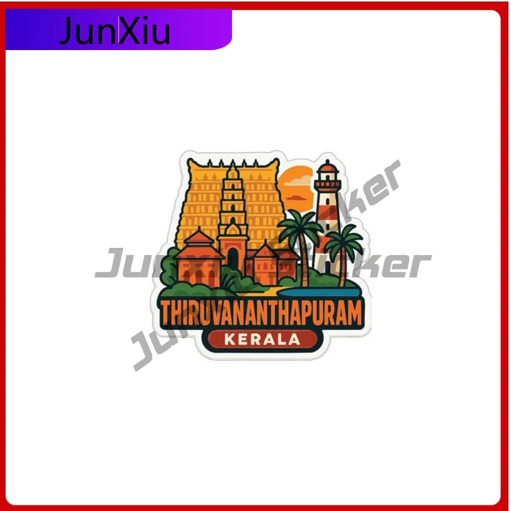 

Thiruvananthapuram Kerala City Vacation Sticker Accessory Vinyl Decal Motocross Bumper Window Motorcycle Stickers Custom Decals