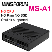 MINISFORUM MS-A1 Mini PC Barebones Mini Desktop Computer No CPU/RAM/SSD/OS OCulink Support AMD AM5 Socket CPU DIY Gaming Mini PC