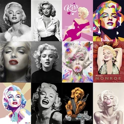 2024 New 5D DIY Marilyn Monroe Diamond Painting Kit Diamond Embroidery Color Oil painting handmade DIY Mosaic art home decor