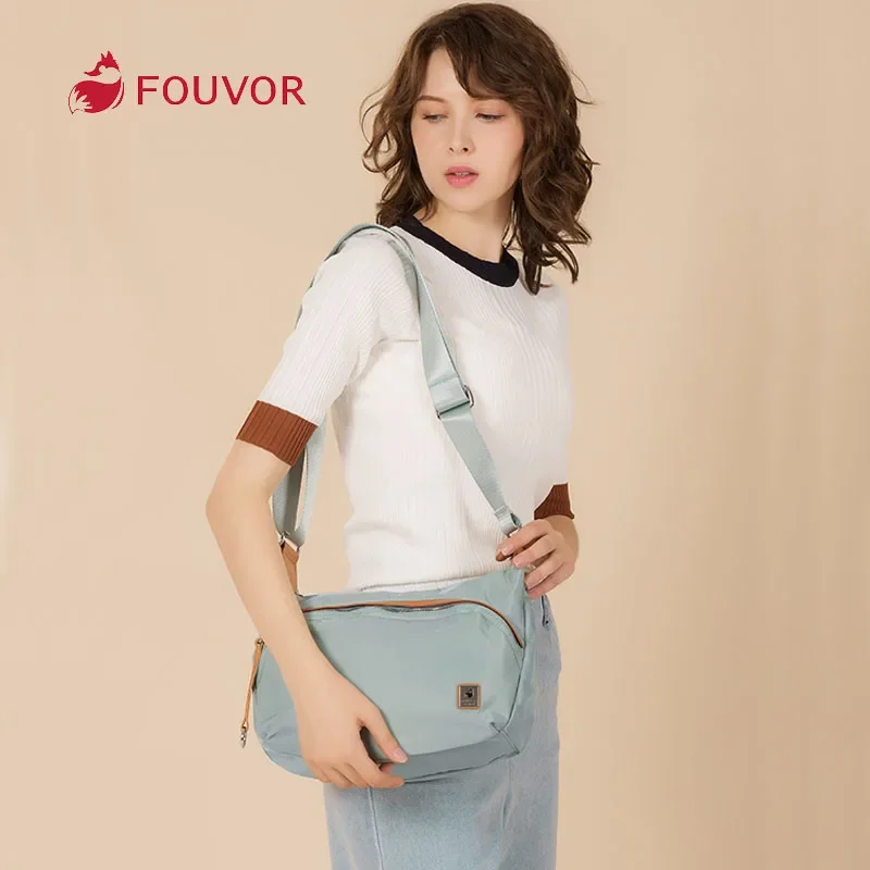 

Fouvor Nylon Waterproof Crossbody bags Women Simple Wild Canvas Casual Oxford Shoulder Messenger Bag For Teenage Girls 2828-12