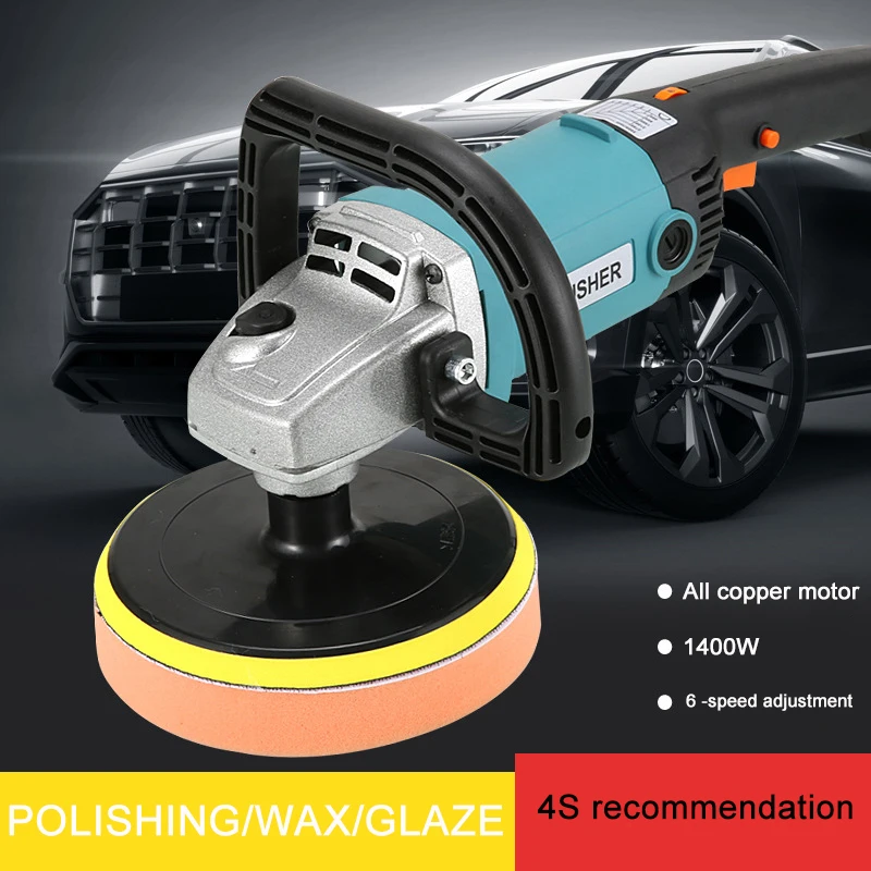 1400W Electric Polishing Machine 6Speed Adjustable Car Grind Machine Multifunctional Household Eccentric Polishing Electric Tool