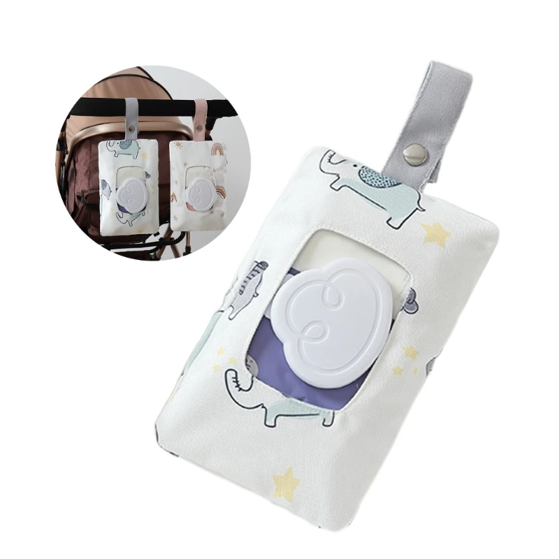 Wet Wipe Container Baby Wipe Portable for Stroller Cotton Wipes Dispenser