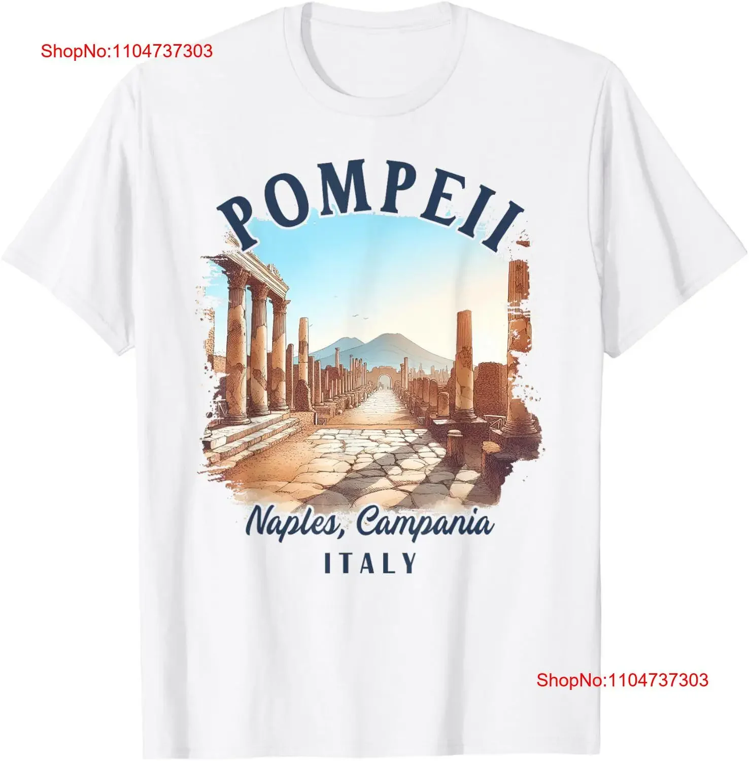 Pompeii Italy Traveling Meet Me In Naples T Shirt  vintage Washed Versatile Stylish streetwear designer clothes Casual