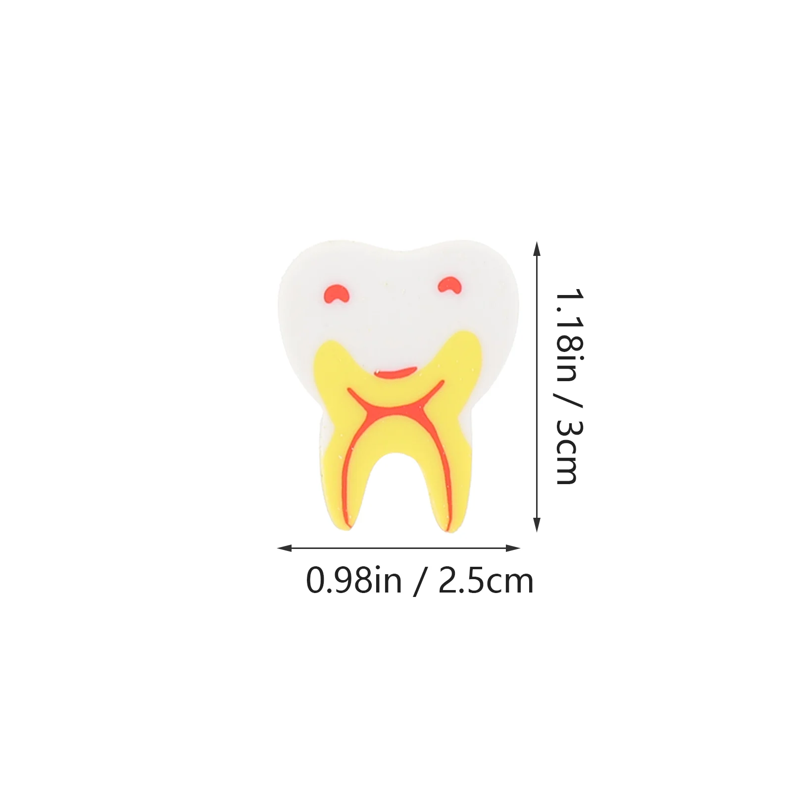 50 Pcs Tooth Eraser Useful Painting Tools Kindergarten Erasers Gift for Pencils Creative Kids Gifts Children Stationery Clinic