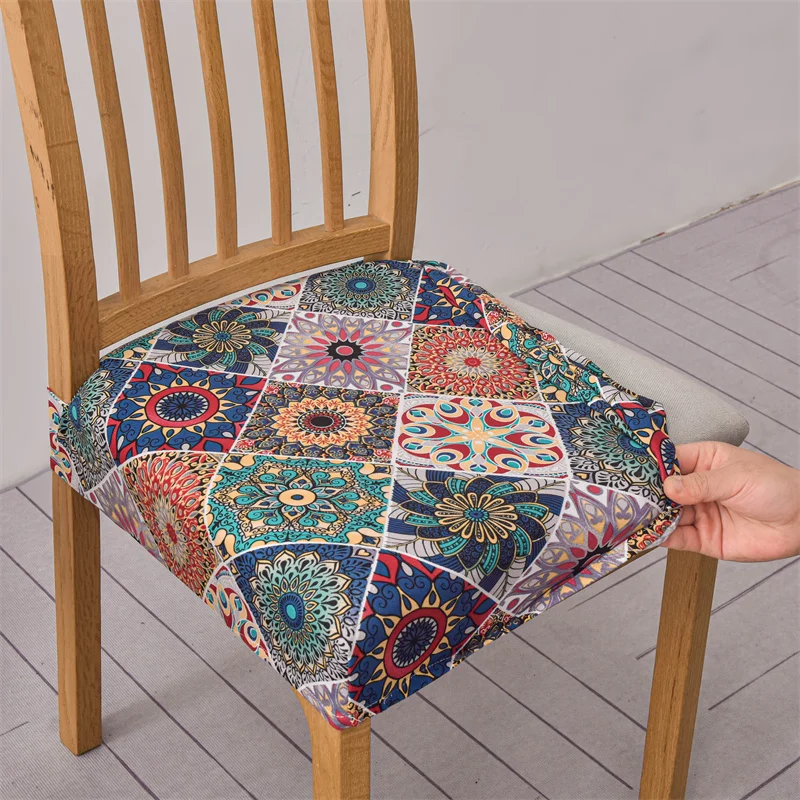 

1/2/4/6pcs Floral Chair Cover Stretch Spandex Chairs Seat Covers Elastic Anti-dirty Seat Cushion Covers for Hotel Banquet Party