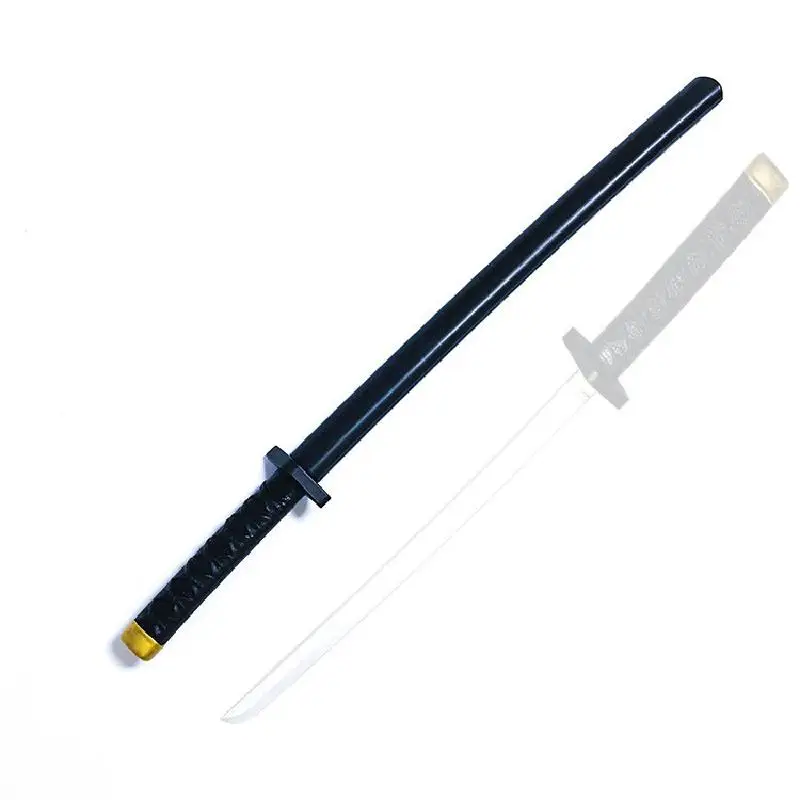 Épée de mort Katana Anime pour enfants, épée de simulation en caoutchouc PU, accessoires de cosplay, spectacle de fête d\'Halloween et de Noël, 60cm,