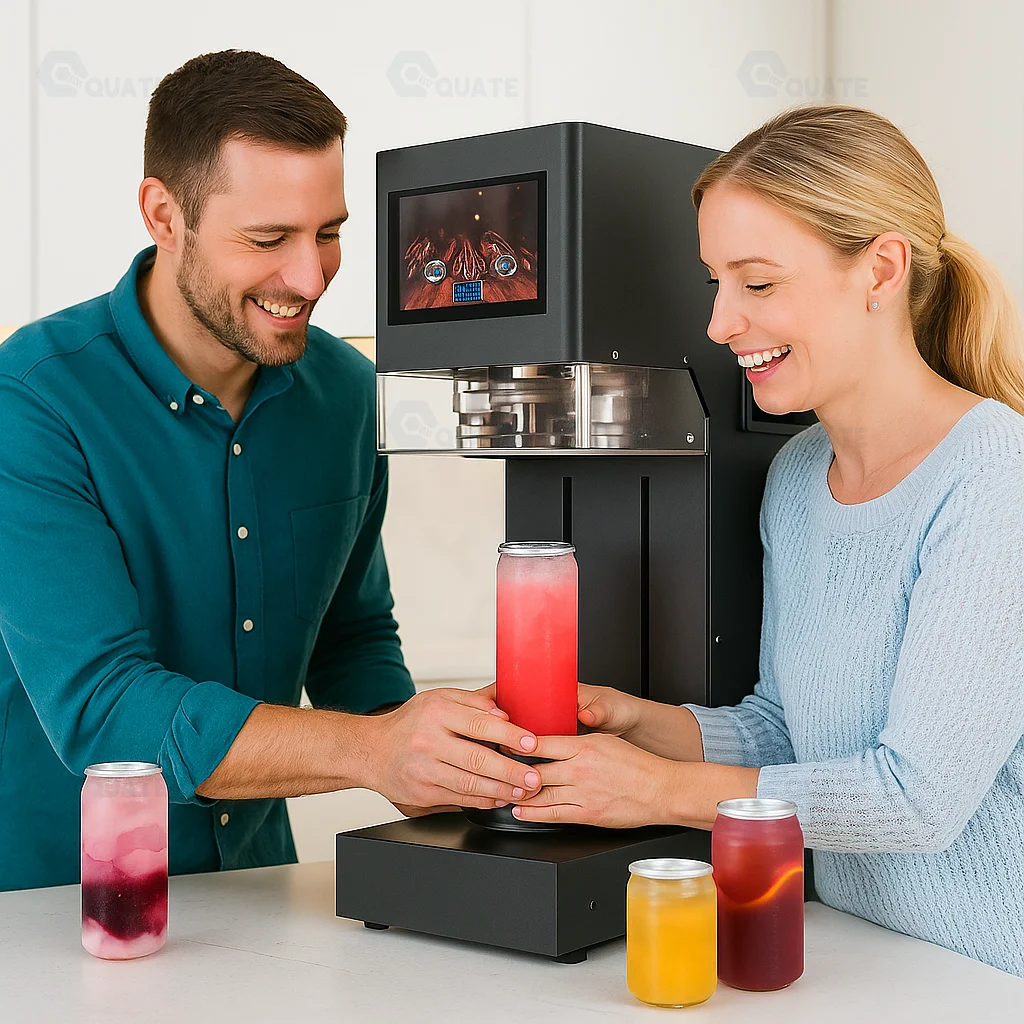 

Fully Automatic Can Sealing Machine, New Model, No Coaster Required, Plastic Can And Aluminum Can