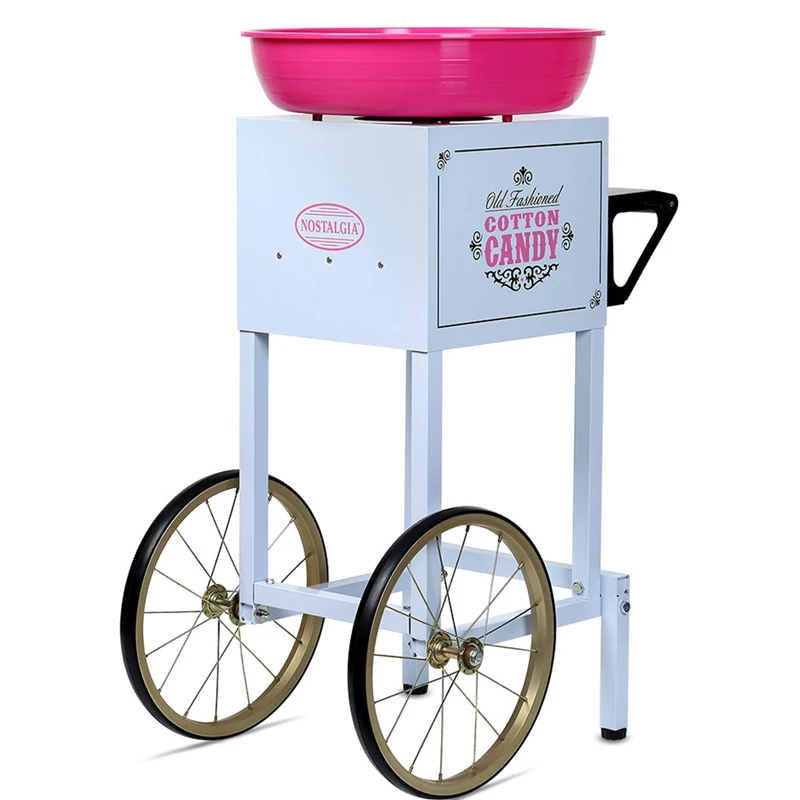 Cotton Candy Machine High-power Automatic Commercial Fancy Electric Mobile Stall Cart Color Cotton Candy Making Machine