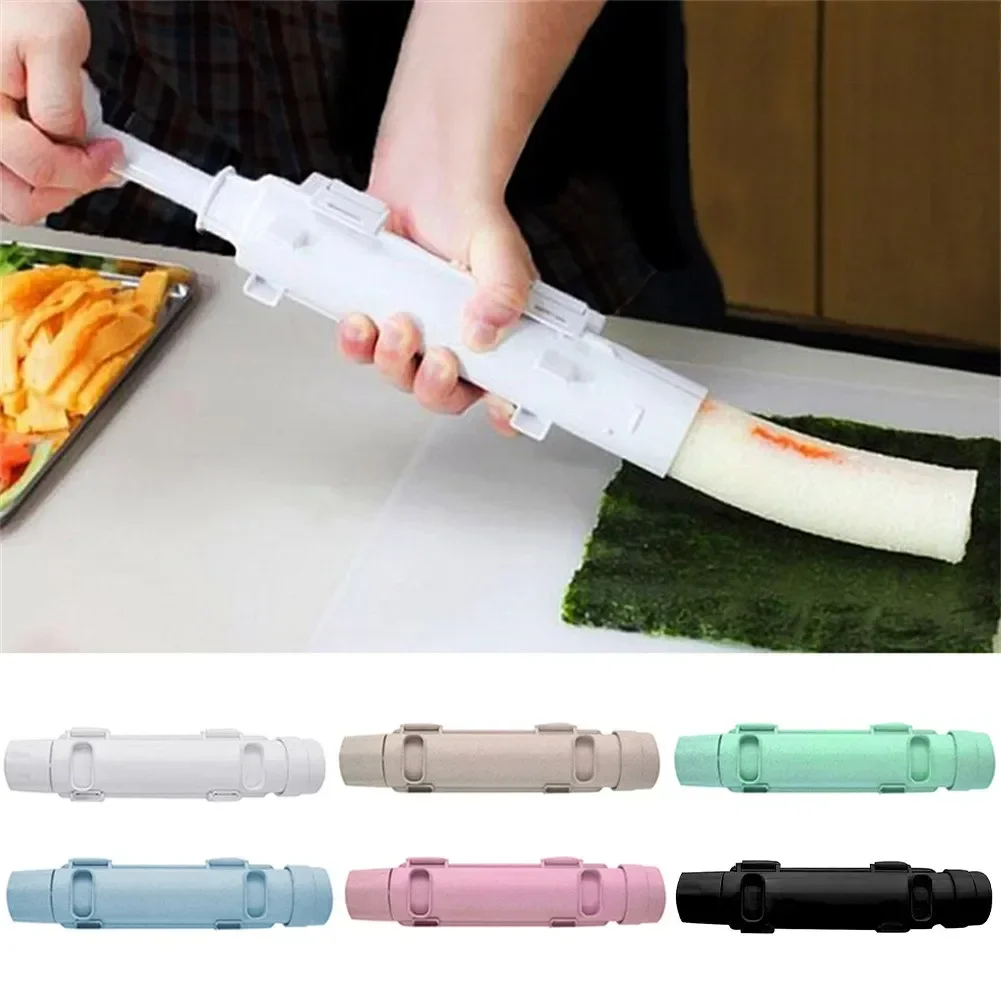 

Quick Sushi Machine Rice Roll Bazooka Mold Vegetable Meat Rolling Tool DIY Kitchen Sushi Tools Gadgets Accessories