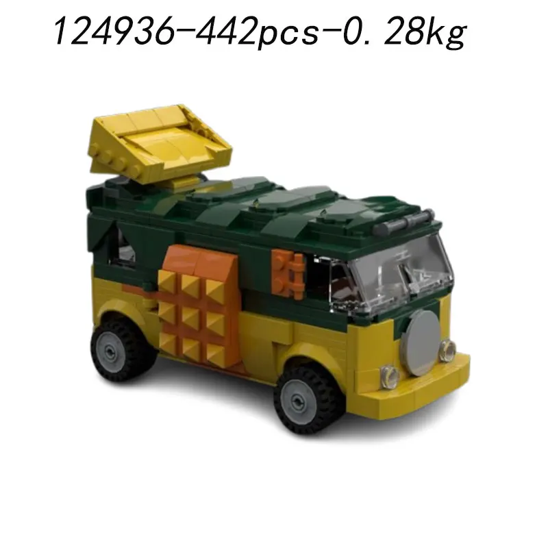 Spot Small Particle Assembled Building Blocks MOC-124936 442pcs Car Construction Toy Stereoscopic Model Gift Puzzle Ornament