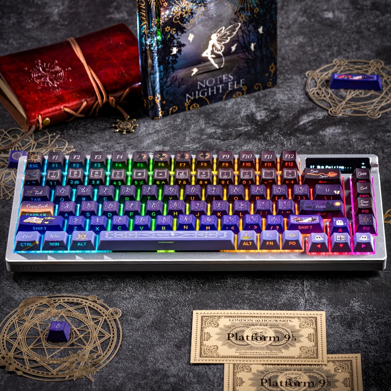 

CYH Magical Girl Theme Side Print Keycap Ace light transmission PBT Material Keycaps OEM Heigh for Wooting Mechanical Keyboard