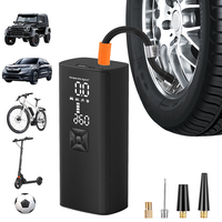 Digital 4000mAh Tire Air Pump Tire Pressure Tester Car Air Compressor 150PSI Portable Inflator With LED Flashlight Power Bank