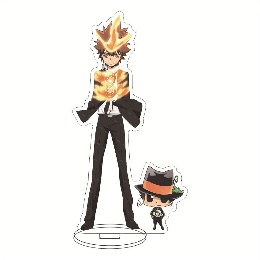 Anime Katekyo Hitman Reborn Acrylic Stand Model Figures Sawada Tsunayoshi Gokudera Hayato Cosplay Desk Decor Model Props Gifts