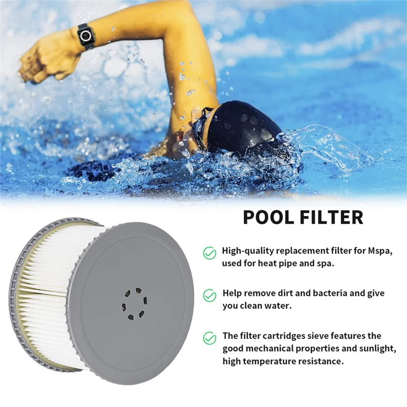 

A47U 6PCS Accessories Filter For MSPA Filter FD2089, Filter Cartridge Pump Fit All Current MSPA Hot Tubs Pool Filter