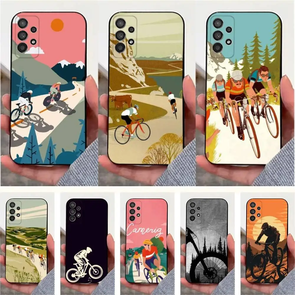 

Bike Sport Bicycle Case For Samsung S23,S25,S20,S10,S9,S21,S24,S22,Ultra,FE,Plus,Lite,Soft Silicone Black