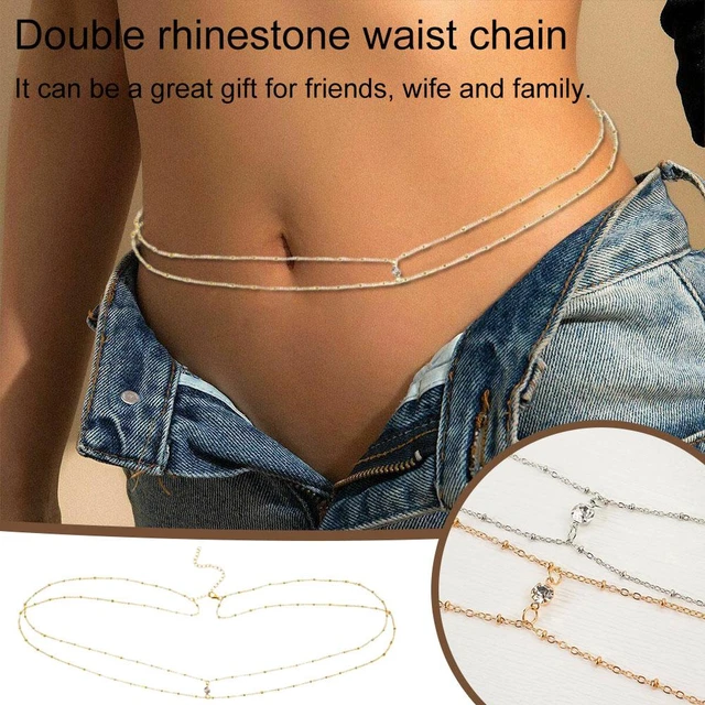 Permanent Waist Beads String fashion Acrylic Belly Chain Summer Waist Beads For Weight Loss