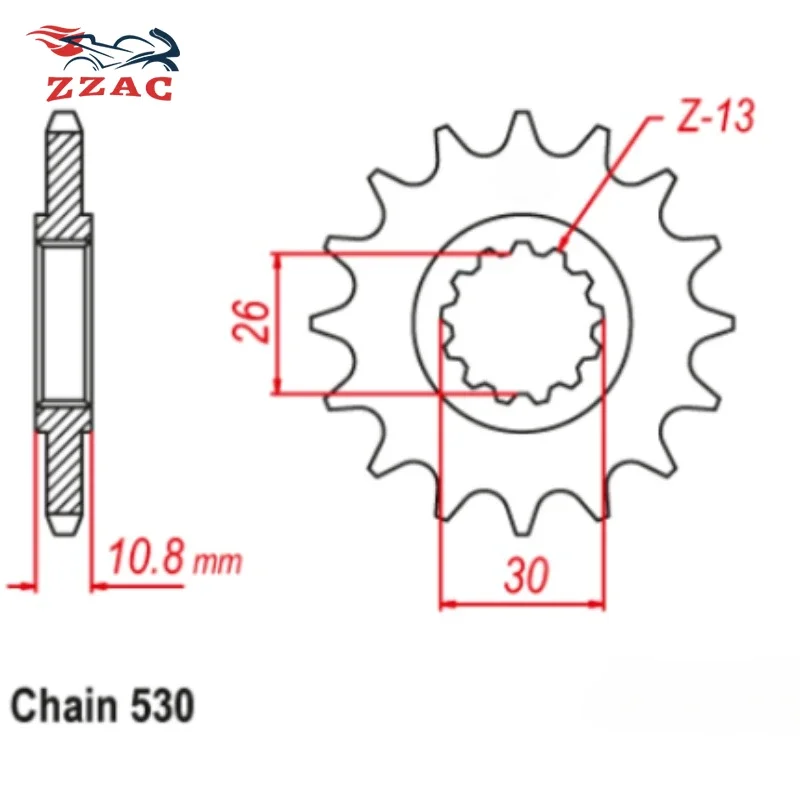 530 Chain 16T 17T 20CrMnTi Motorcycle Front Sprocket For YAMAHA FZS1000 YZF-R1 YZFR1 FZ1 FJ1100 FJ1200 XJR1200 XJR1300 MT-01