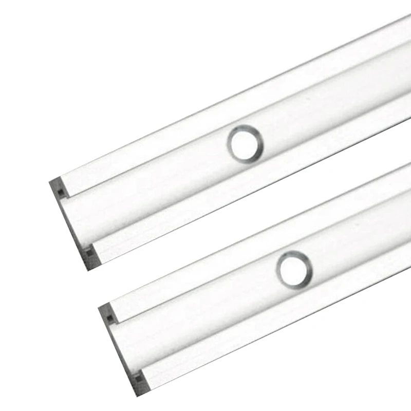 2X Aluminium Bar Slider T-Tracks T-Slot Jig Fixture For Table Saw Gauge Rod (500Mm&400Mm)