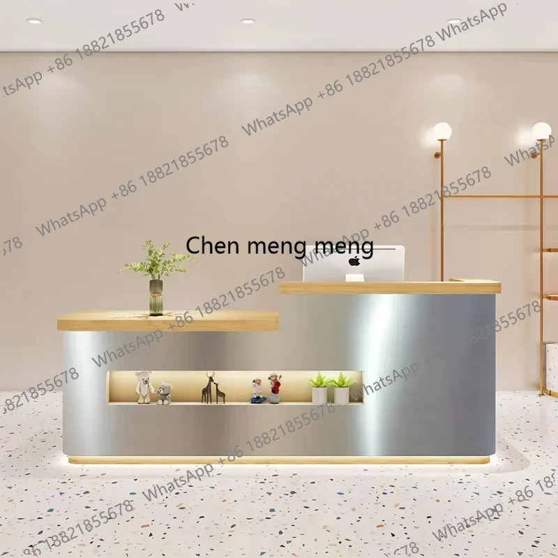 

Стойка ресепшн для салона красоты zHBeauty, небольшая стойка для магазина, современная офисная мебель, стойка для приема гостей, мебель для офиса.