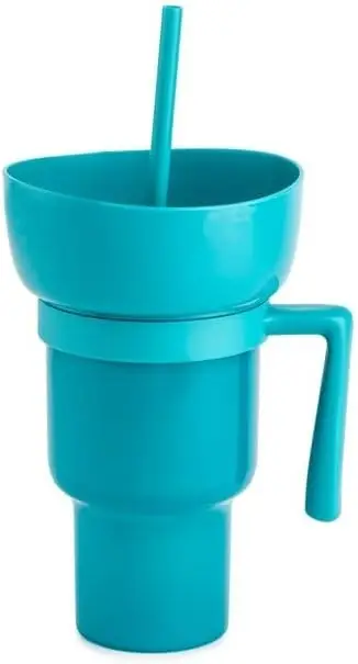 Snack and Drink Cup,Stadium Tumbler-32oz Color Changing Stadium Cups (Teal)