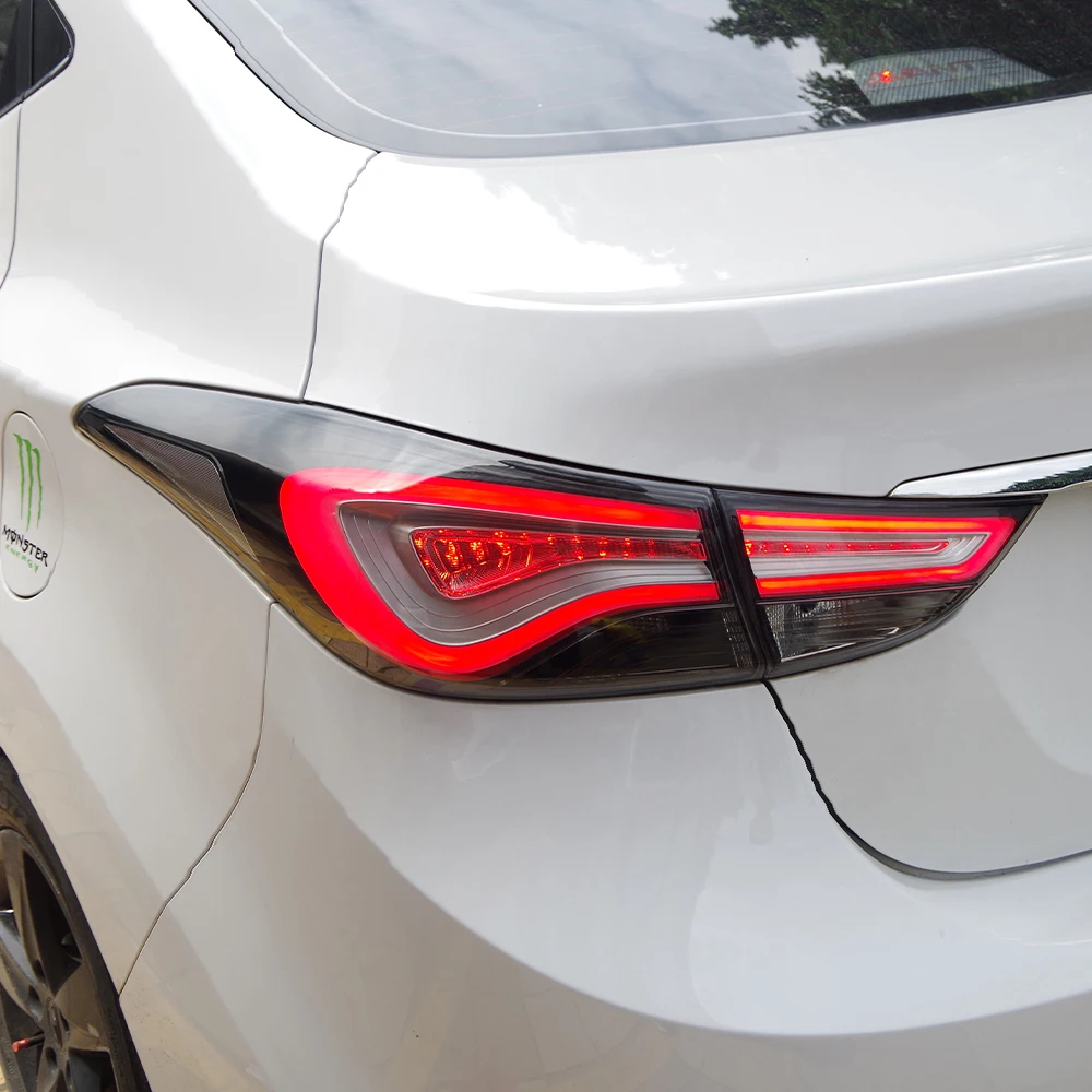 

Автомобильные задние фонари в сборе для Hyundai Elantra 2012-2016, светодиодные автоматические задние фонари, обновленные динамические поворотные автомобильные задние фонари, аксессуары