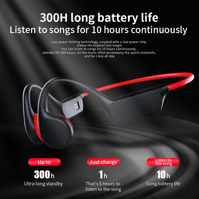 Bone Conduction Bluetooth 5.3 Wireless Headphone Sport Swimming IPX8 Waterproof Earphone With 32G Memory MP3 Player HIFI Headset