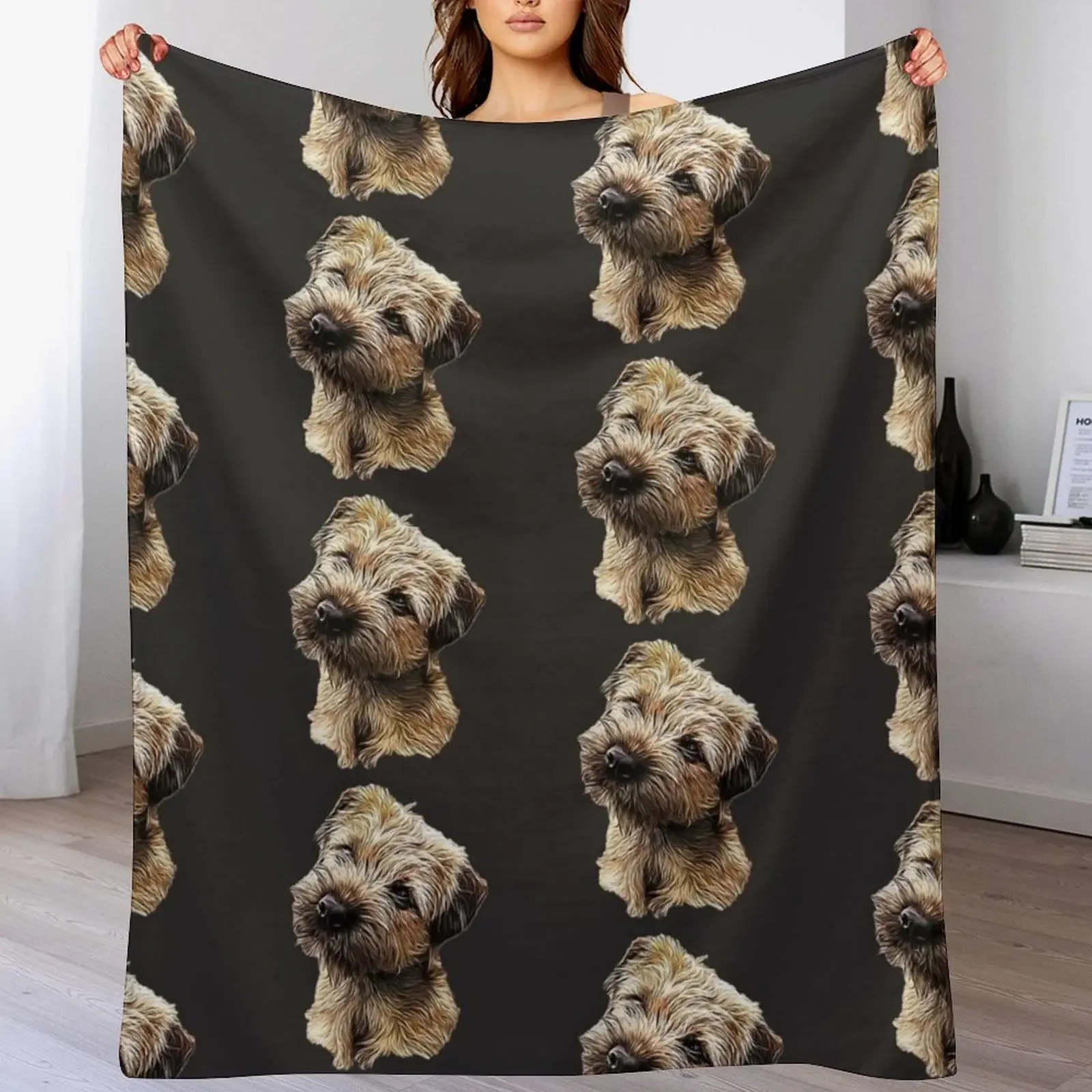 

Border Terrier Cute Puppy Dog Throw Blanket Luxury Throw Soft Beds Plaid Blankets