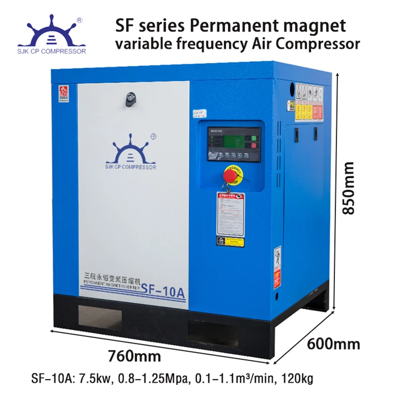 High Quality 30HP 22Kw 10bar Industrial Screw Air Compressor Energy Saving Hot Sale with Core Engine Component Lubricated Motor