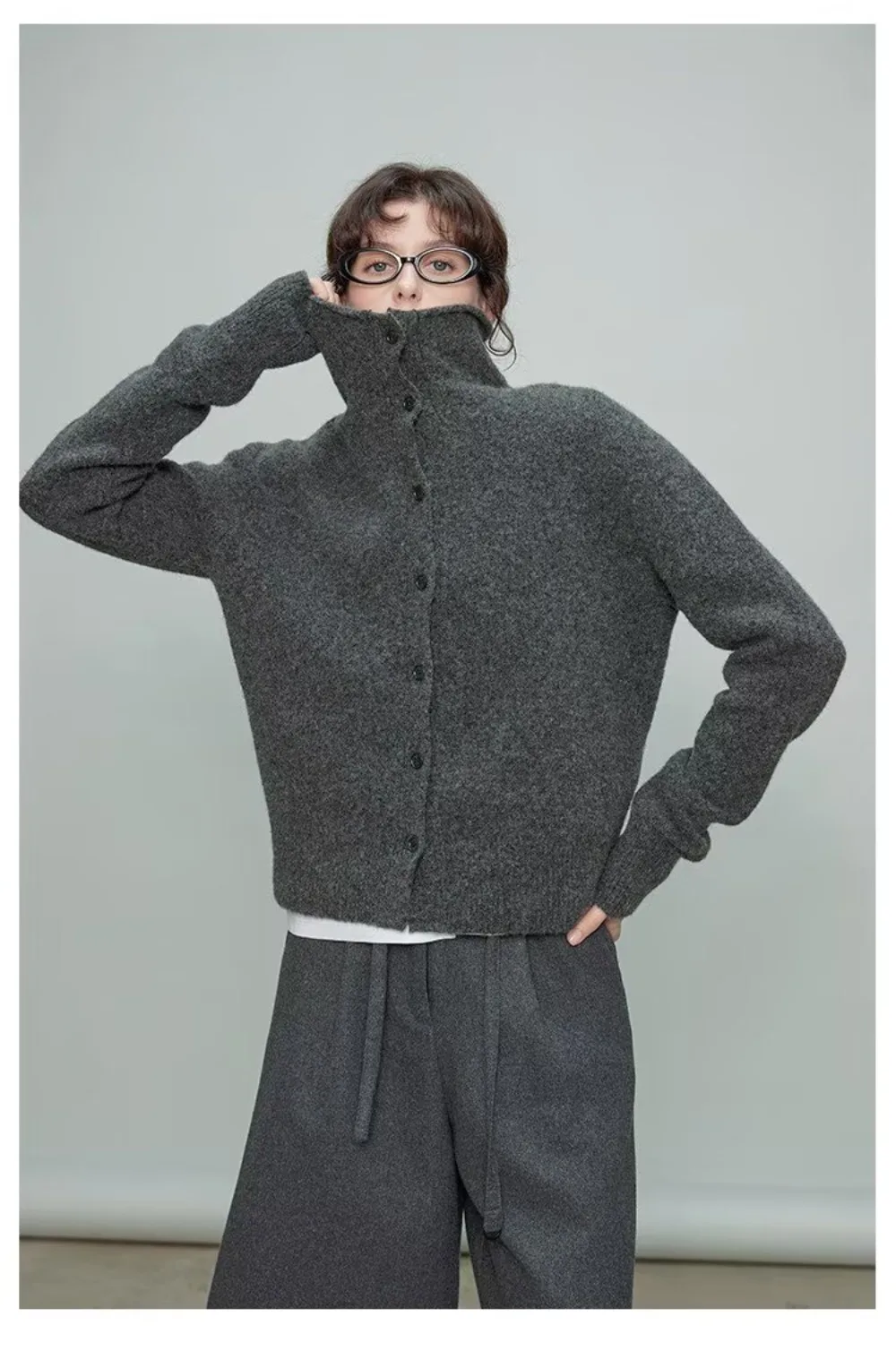 Commuting Style Sweater for Women Casual Versatile Sweater Turtleneck Design Lazy Top New Autumn and Winter Women's Clothing