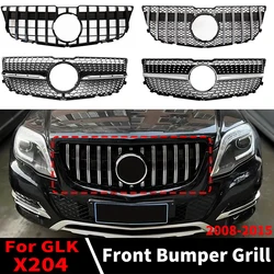 Front Bumper Mask Grille For Mercedes Benz GLK X204 2008-2015 GT Diamond Style Inlet Grill Middle Mesh Grid Tuning Accessories