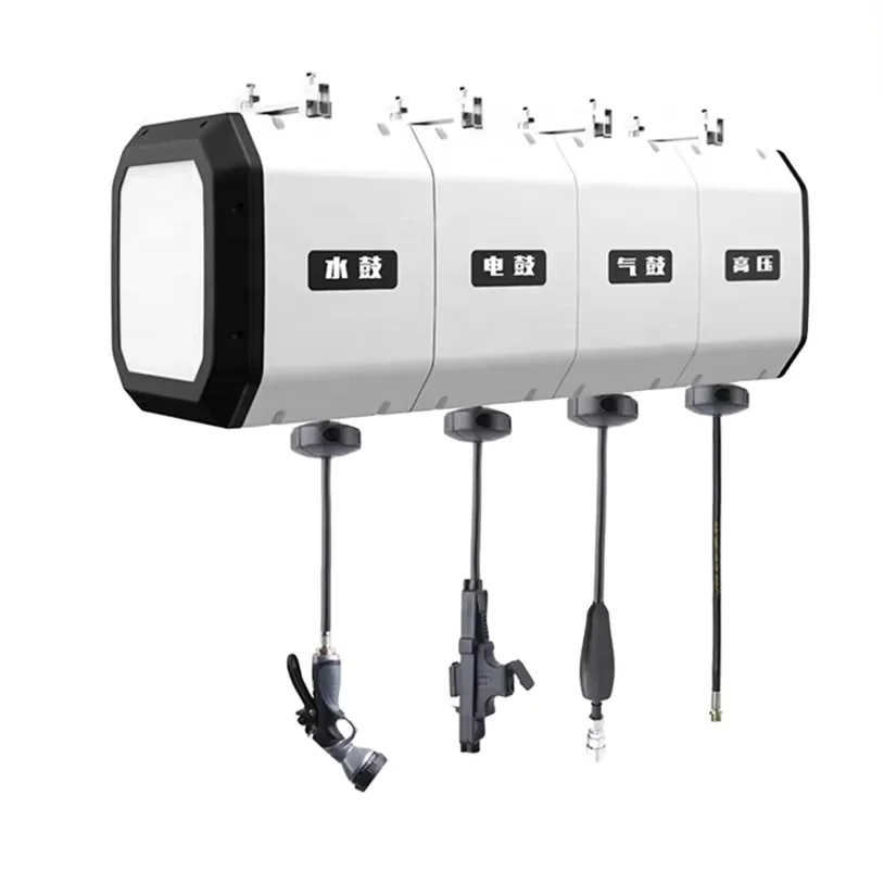 

Factory Wall-mounted Auto Retractable High Pressure Water Electric Hose Reel Drum for Car Beauty 4 Combining Hose Reel Box