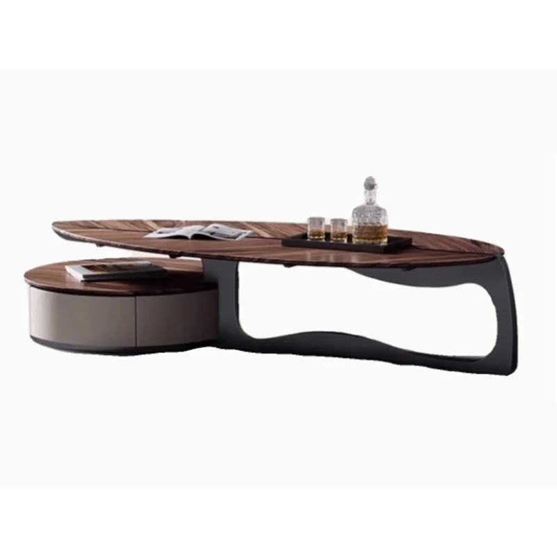 

Minimalist rock slab coffee table living room home light luxury modern small apartment office