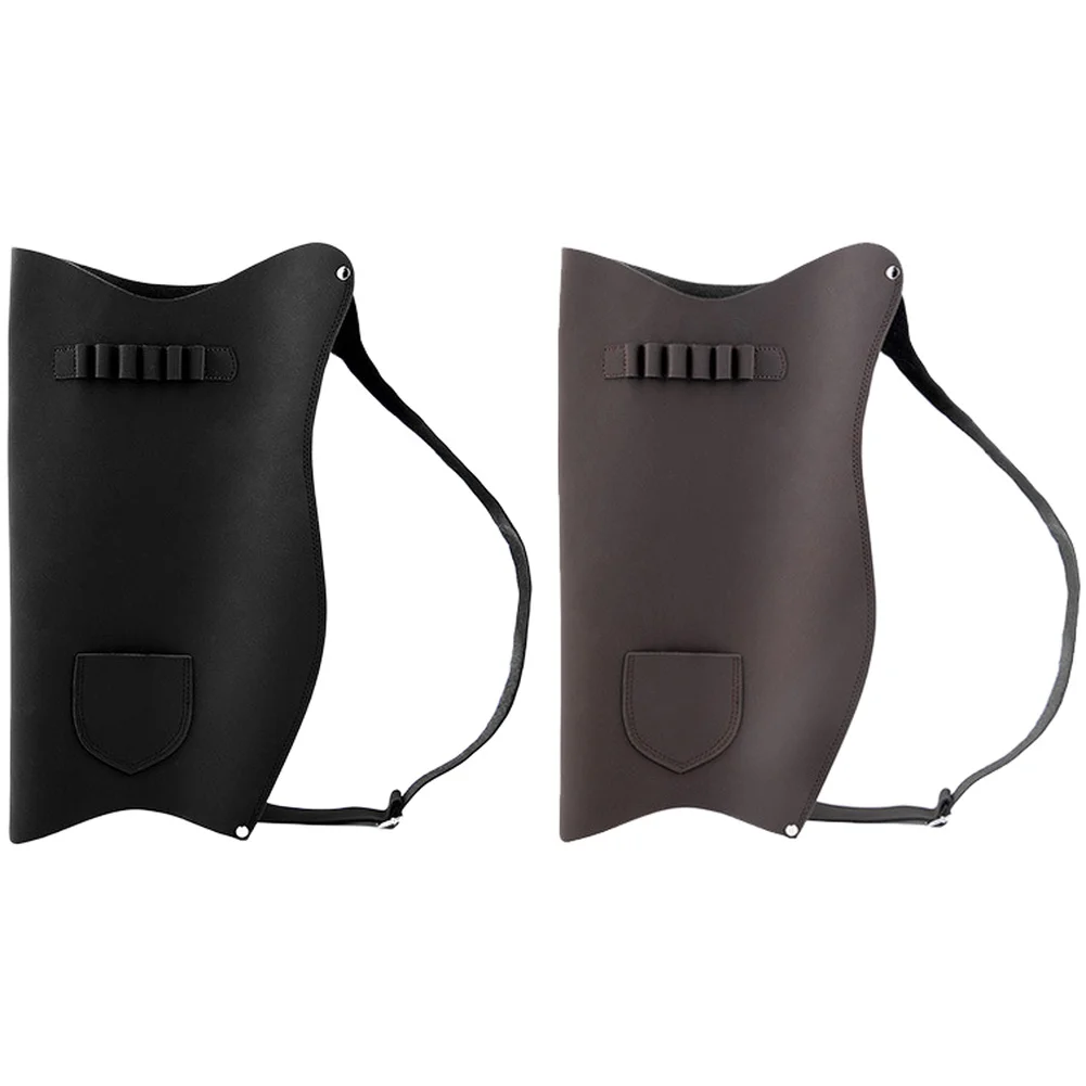 

Bow and arrow leather quiver pouch holds 6 arrows adjustable shoulder strap comfortable for crossbody carry during