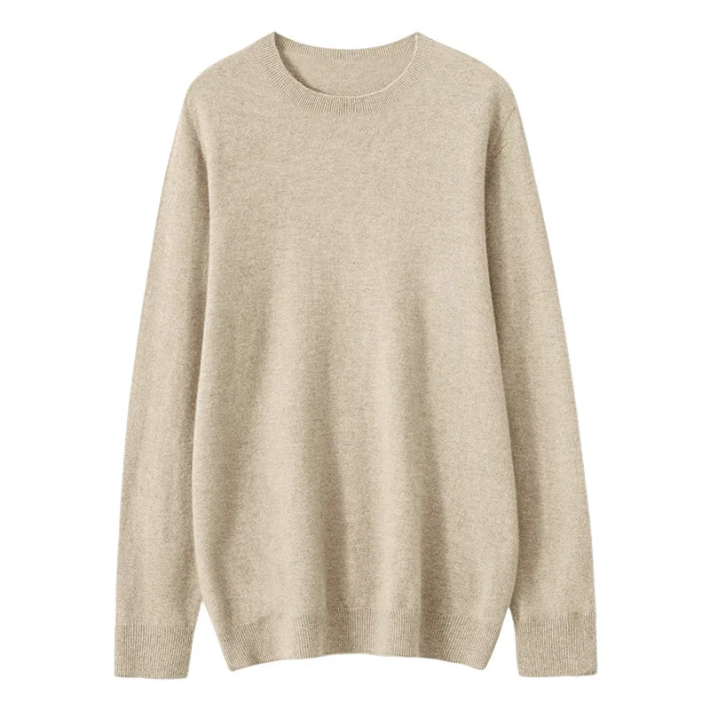 سلس سطر واحد جاهز للارتداء% رداء علوي من الصوف بسيط جولة الرقبة الرجال سترة حجم كبير الأعمال محبوك قاعدة قميص #5