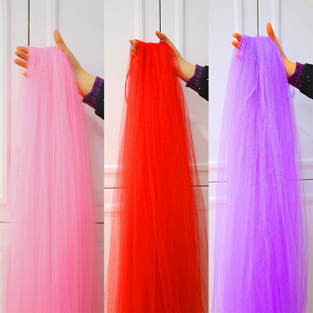

Red Chiffon Fabric Wedding Gauze Curtain Decor Bouquet Wrap Bridal DIY Decoration
