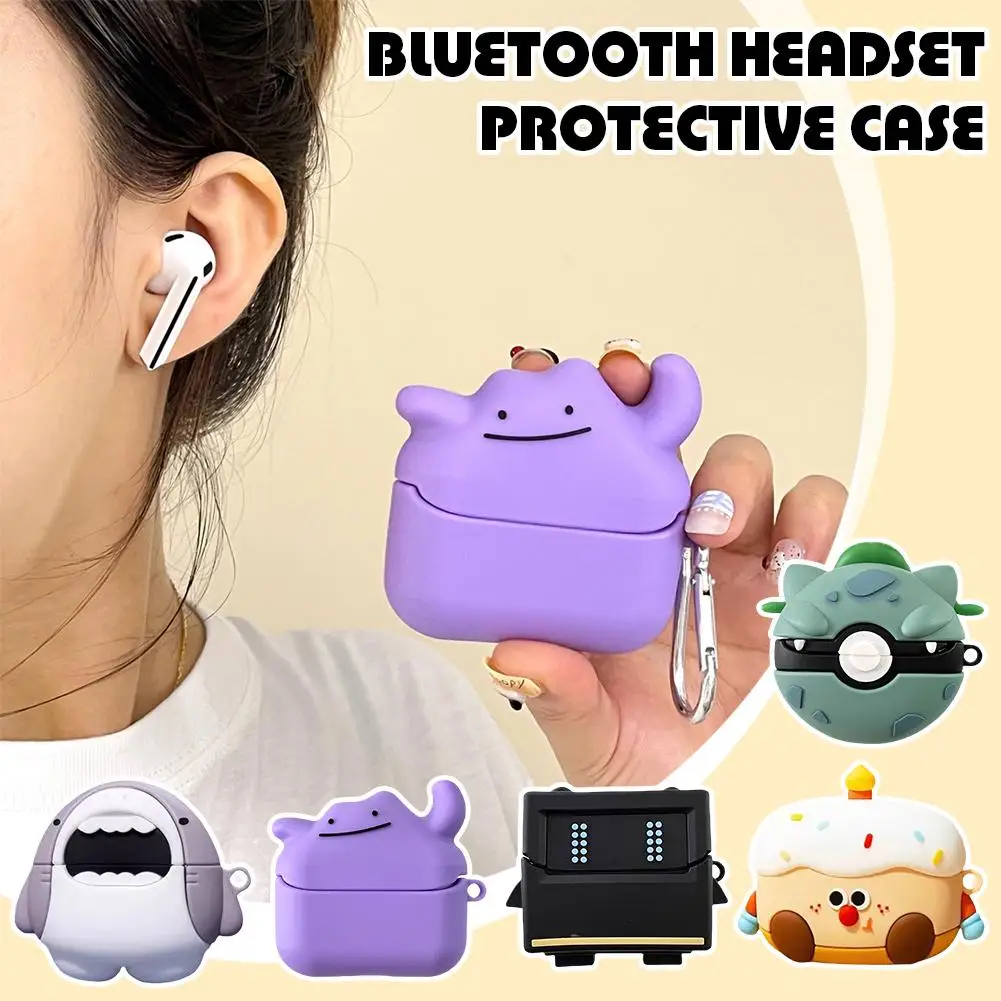 Cartoon Silicone Protective Cover For Samsung Galaxy Buds3/3pro Personalized Anti-fall Anti-scratch Dust-proof Wear-resistant