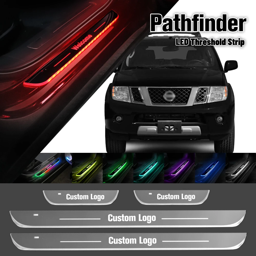 

For Nissan Pathfinder R50 R51 R52 R53 1995-2023 Car Door Sill Light Customized Logo LED Welcome Threshold Pedal Lamp Accessories