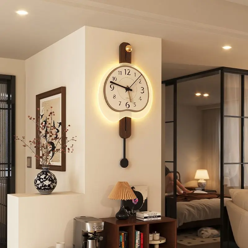 Modern Design Large Wall Clock Retro Wall Clock Creative Living Room Home Light Luxury Wall Clocks Home Decor Hanging Ornaments
