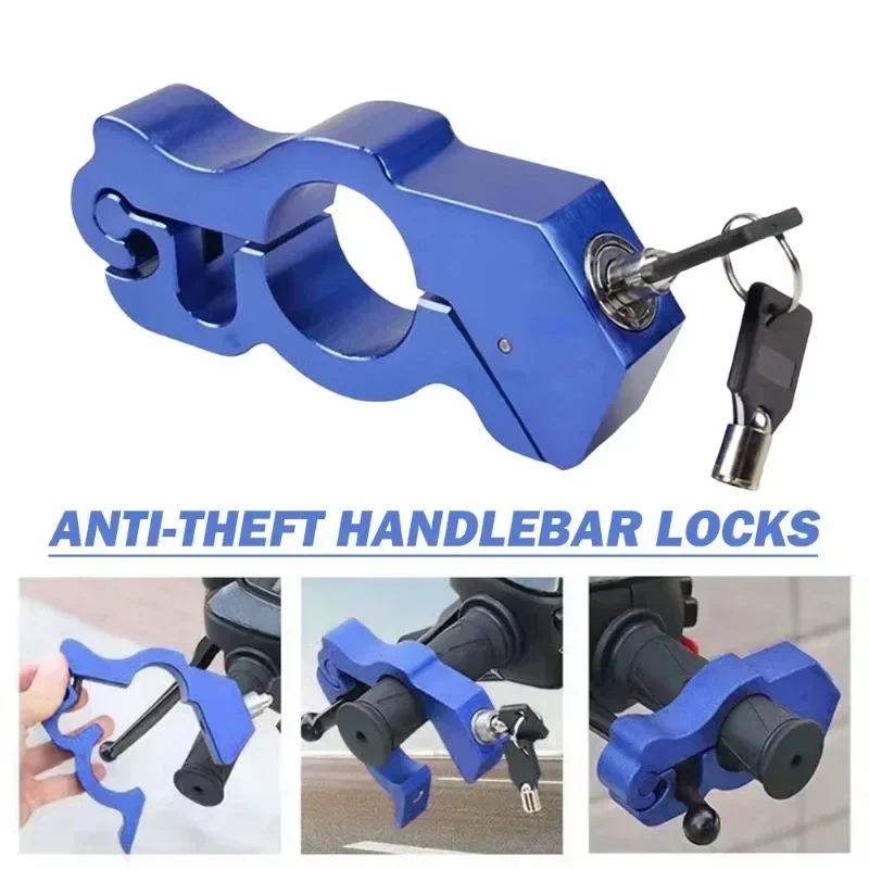 

Motorcycle Handlebar Lock Handlebar Brake Handle Solid Lock Imitating Steal Lock Pull Rod ATV Dirt Street Bikes Anti Theft 2024