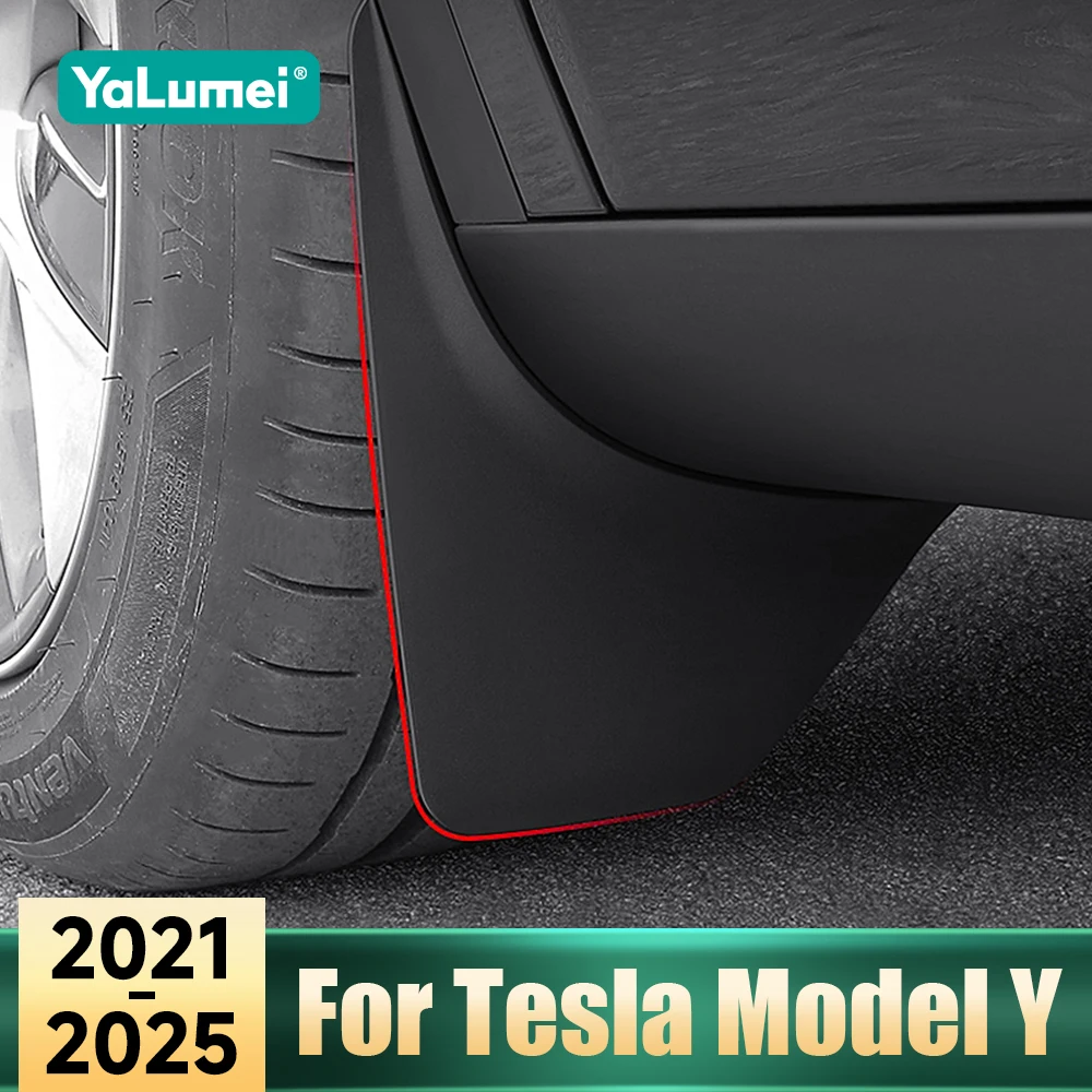 

For Tesla Model Y 2021 2022 2023 2024 2025 ABS Car Mud Flaps Front Rear Protector Fender Splash Guards Durable Mudguards Cover