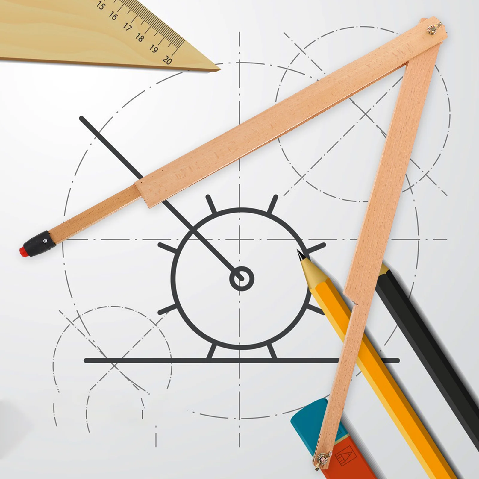 Multi-Functional Drawing Tool Compass Woodworking Compass Carpenters Compass Drafting Compass Tool For Classroom Outdoo