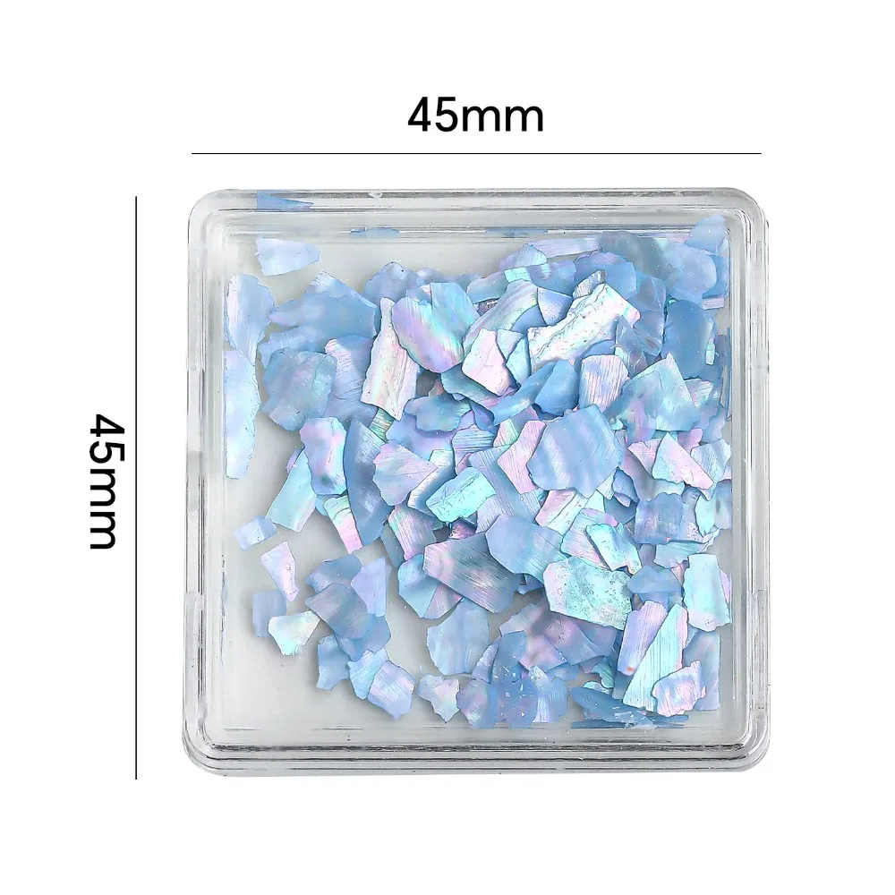 Natural Iridescent Mother of Pearl Shell Slices Aurora Shimmer Nail Art Flakes for 3D DIY Nail Art Manicure Decoration Supplies view 2