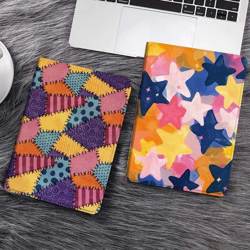 

Cartoon Patchwork Colorful Tablet Case For Samsung Galaxy Tab S7 S8 S9 S10 FE Lite Gift