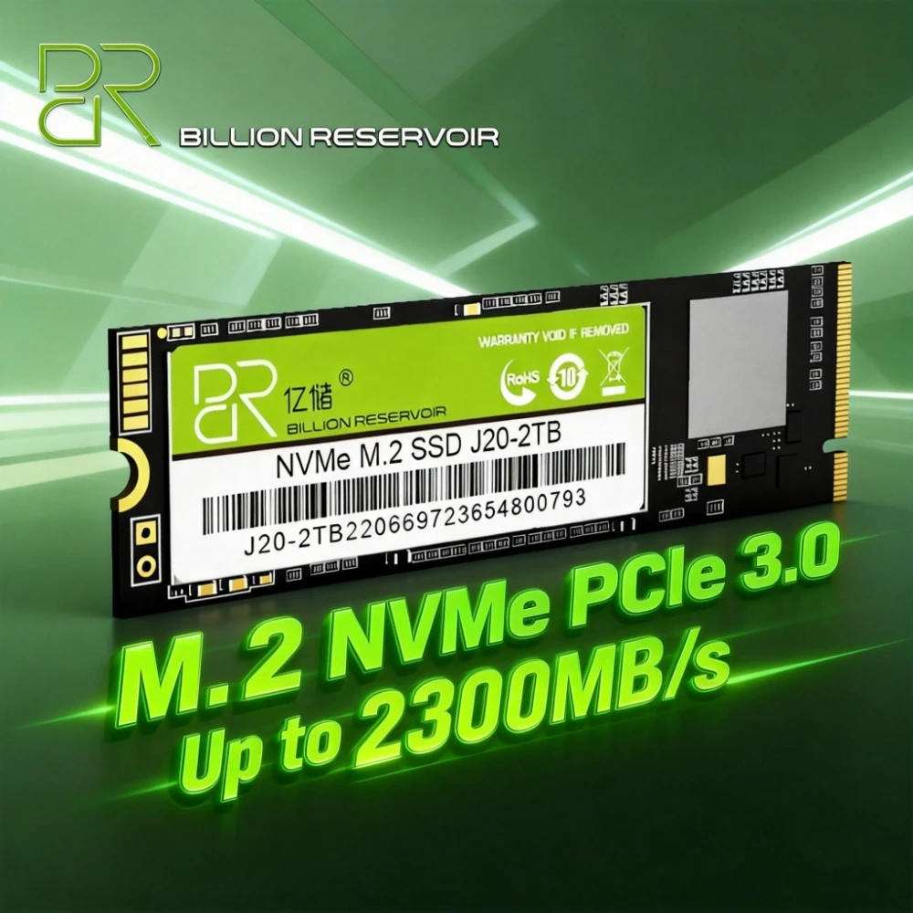 BR J20 J30 NVMe M.2 SSD 2280 PCIe 3.0 4.0 128GB-4TB Up to 2200MB/s Read 1800MB/s Write 3D TLC/QLC for Laptop Desktop Gaming PC