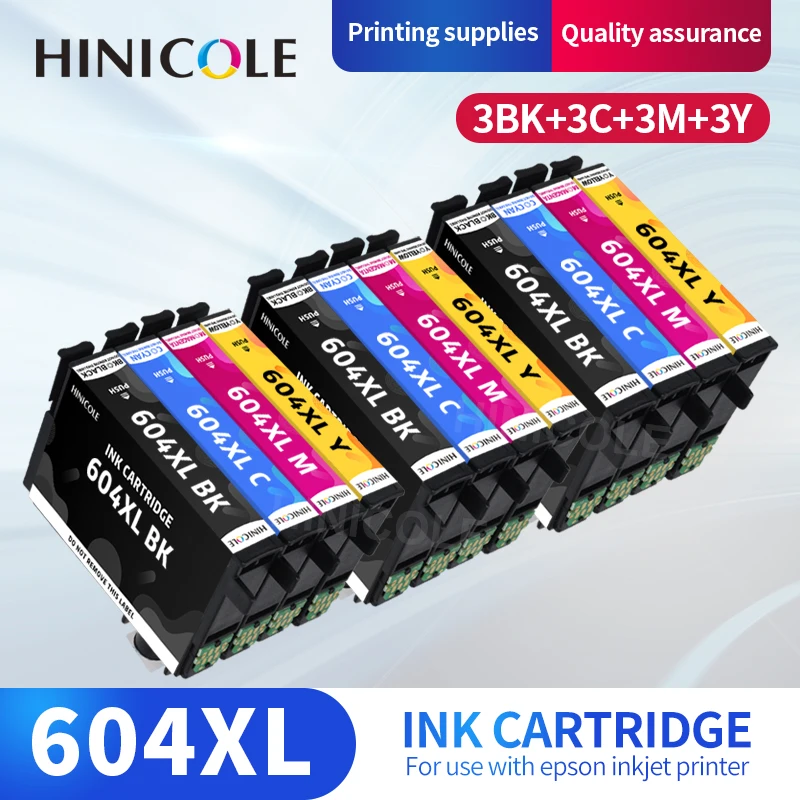 HINICOLE Compatible Ink Cartridge 604 604XL T604XL For EPSON XP2200 XP2205 XP3200 XP3205 XP4200 XP4205 WF-2910 WF-2930 WF-2935