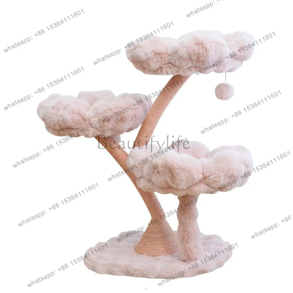Sakura milk Fu cat climbing frame multi-layer petal cat tree flower tree plush column climbing toy