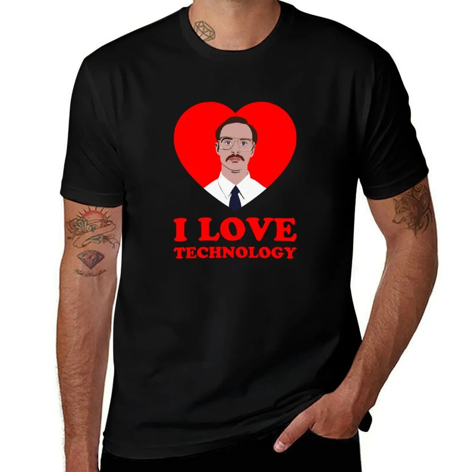 

Kip Dynamite I love technology, Napoleon Dynamite T-Shirt t shirts for man graphic funny cotton t shirts man 100% T-Shirt
