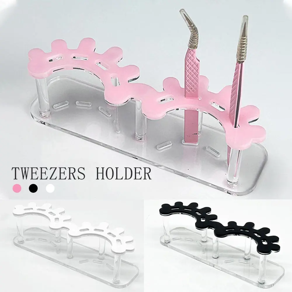 Acrylic Eyelash Tweezers Storage Rack Tweezer Organizer Holder Stand Eyelash Extension Tools Makeup Beauty Shelf 8 Holes