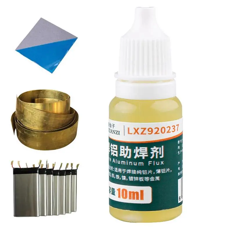 10ml/Bottle No-clean Liquid Flux Safe Welding Soldering Tool Advanced Quick Welding Oil For Pure Aluminum/Stainless Steel/Copper