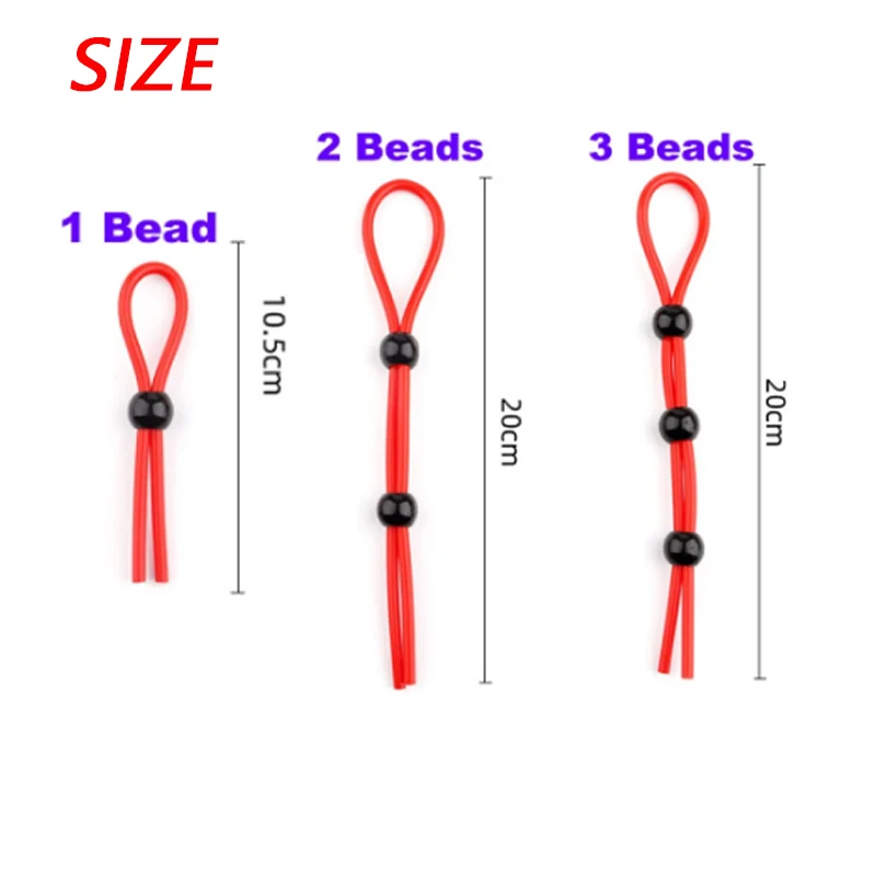 Adjustable Penis Ring Rope BeadsSpermlock Ring Assist Erection Silicone Ejaculation Delay Cock Scrotum Ring Man Lasting Cockring